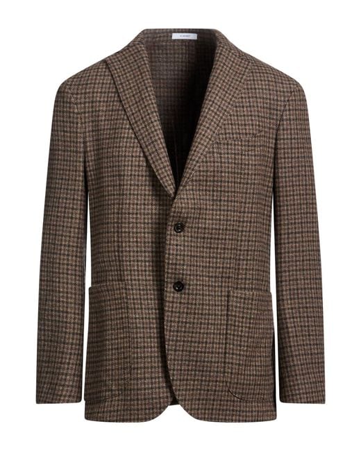 Boglioli Brown Khaki Blazer Virgin Wool, Cashmere for men