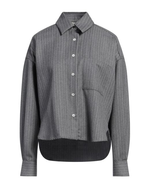 Laneus Gray Shirt Wool, Elastane