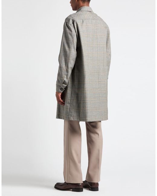 Lanvin Gray Coat Virgin Wool for men