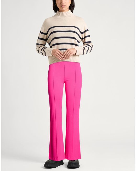 Liu Jo Pink Fuchsia Pants Polyester, Elastane