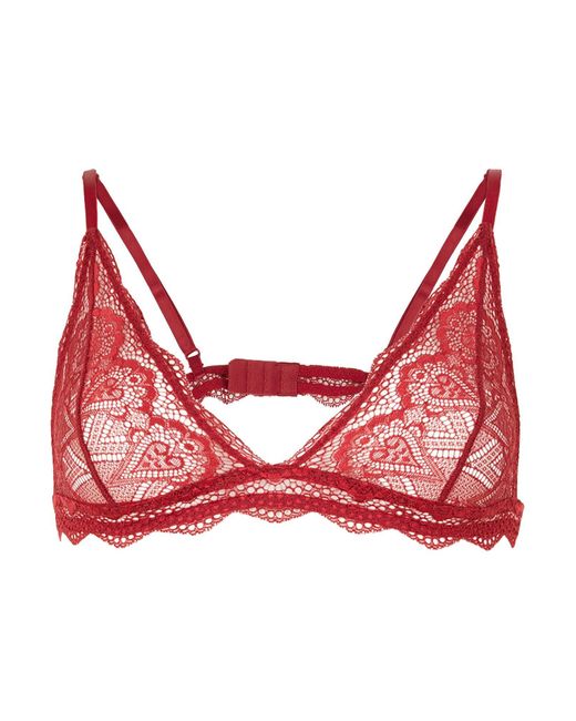 Sujetador 8 by YOOX de Encaje de color Rojo - Lyst