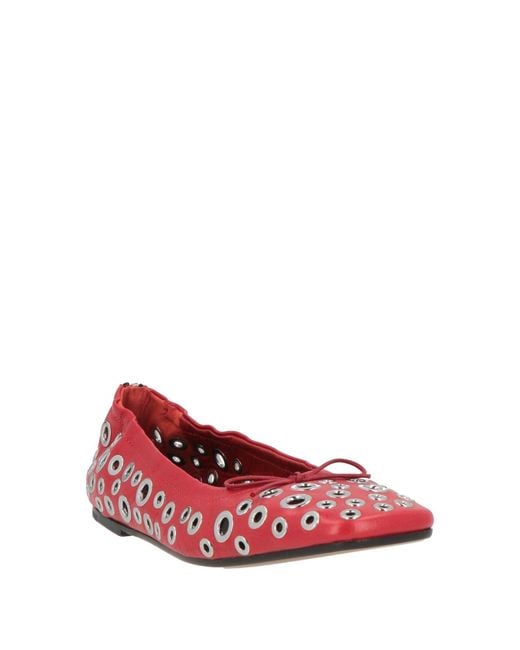 Golden Goose Deluxe Brand Red Ballet Flats Leather