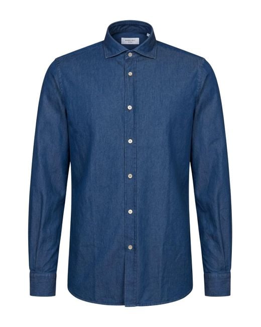 Boglioli Blue Denim Shirts for men