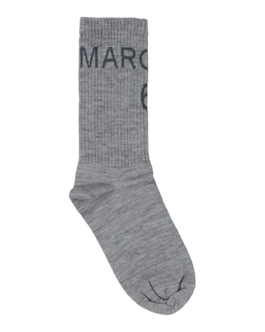 MM6 by Maison Martin Margiela Gray Socks & Hosiery