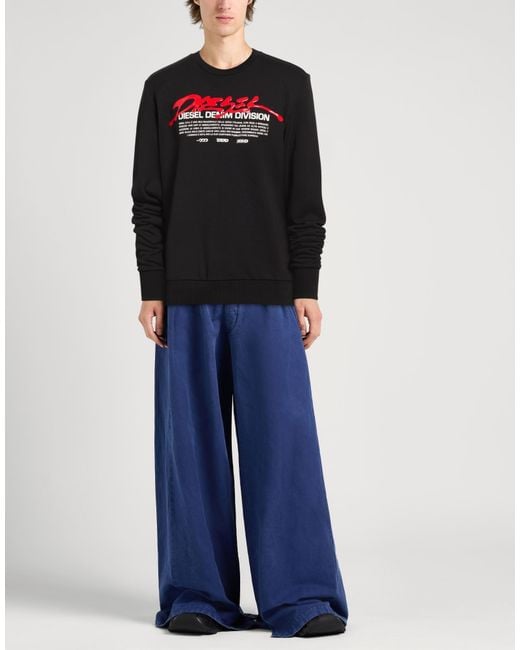 DIESEL Black Sweatshirt Cotton for men