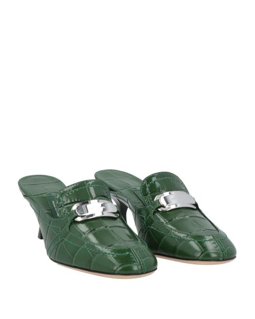 Ferragamo Green Mules & Clogs