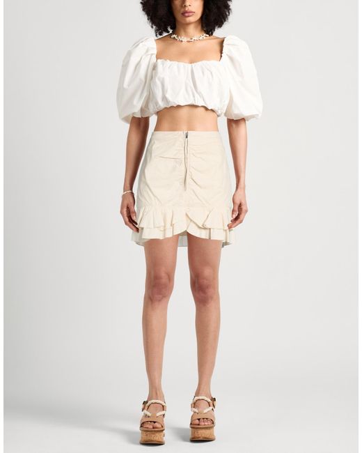 Isabel Marant Natural Mini Skirt Cotton