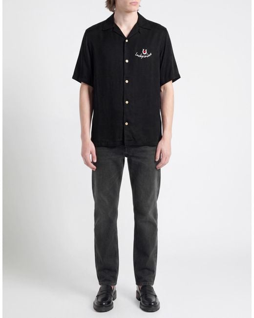 AllSaints Black Shirt Ecovero Viscose, Viscose for men