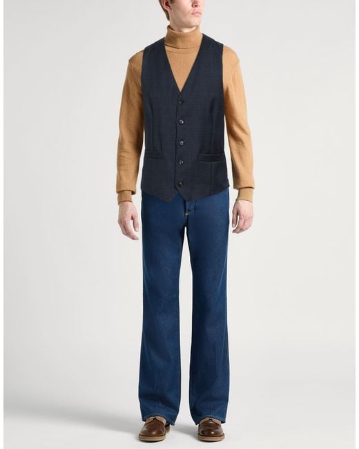 Hackett Blue Tailored Vests for men