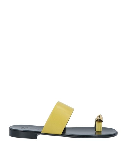 Giuseppe Zanotti Yellow Thong Sandal for men