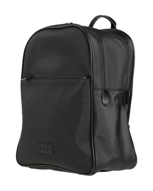 Karl Lagerfeld Black Backpack Polyurethane, Polyester for men