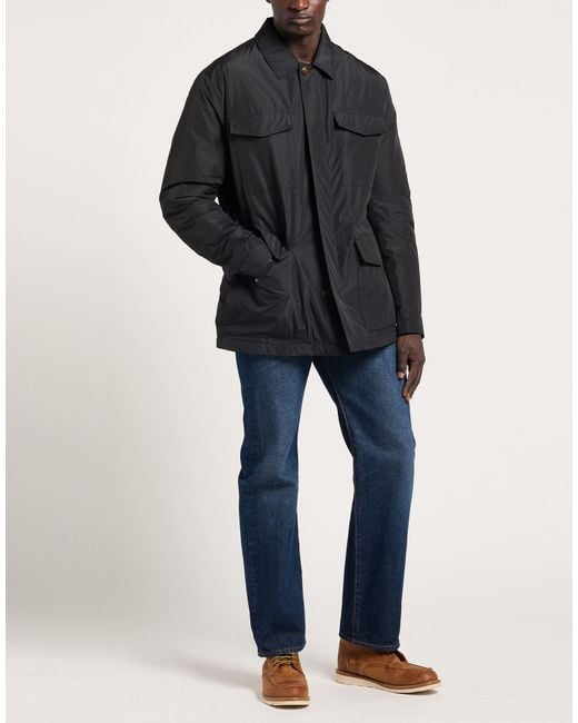 Canali Black Puffer Polyester for men