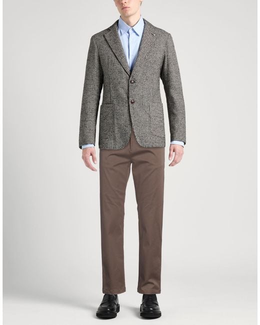 Paul Smith Gray Pants Cotton, Elastane for men