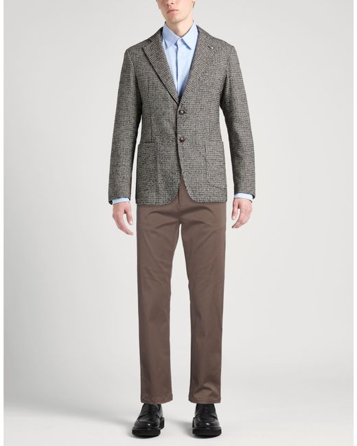 Paul Smith Gray Pants Cotton, Elastane for men