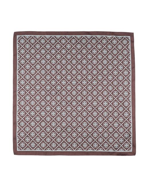 Tory Burch Purple Dark Scarf Polyester, Silk