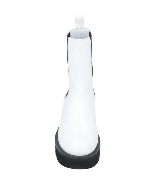 High White Ankle Boots