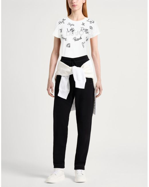 Liu Jo White T-Shirt Cotton, Elastane