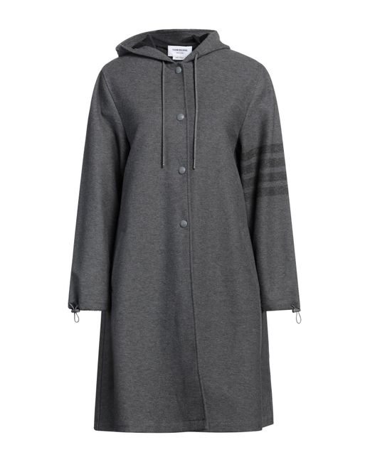 Thom Browne Gray Overcoat & Trench Coat