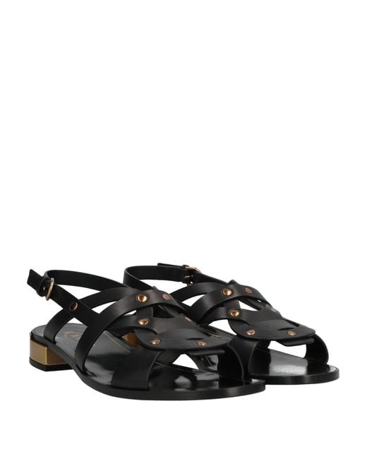 Tod's Black Sandals