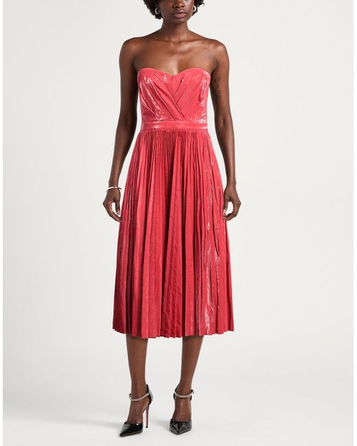 Elisabetta Franchi Red Midi Dress