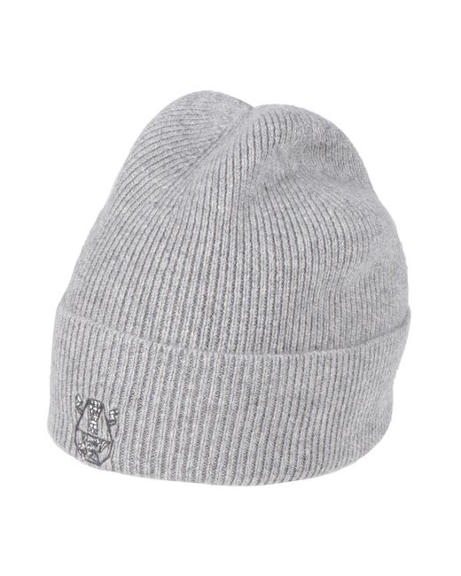 Brunello Cucinelli Gray Hat Cashmere for men