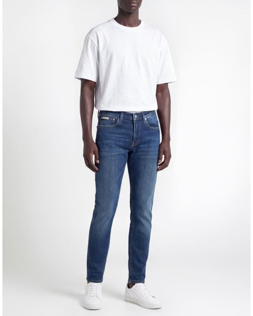 Calvin Klein Blue Jeans Cotton, Elasterell-P, Elastane for men