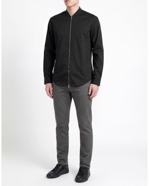 ARMANI EXCHANGE Black Shirt Cotton, Elastane for men