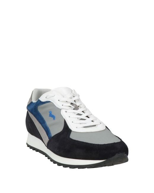 Harmont & Blaine Blue Sneakers Leather, Textile Fibers for men