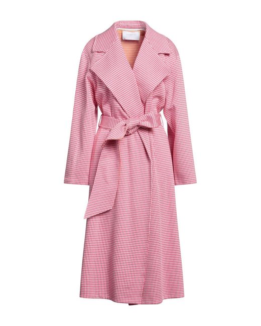 Harris Wharf London Pink Overcoat & Trench Coat