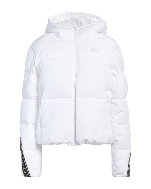 EA7 White Pufferjacke & Daunenjacke
