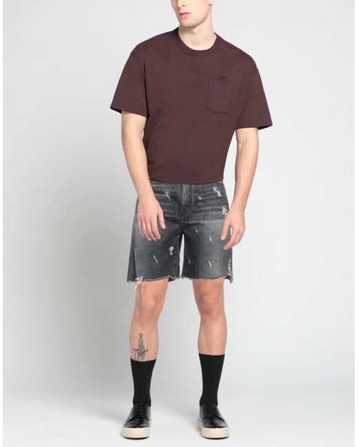 B-used Gray Denim Shorts for men