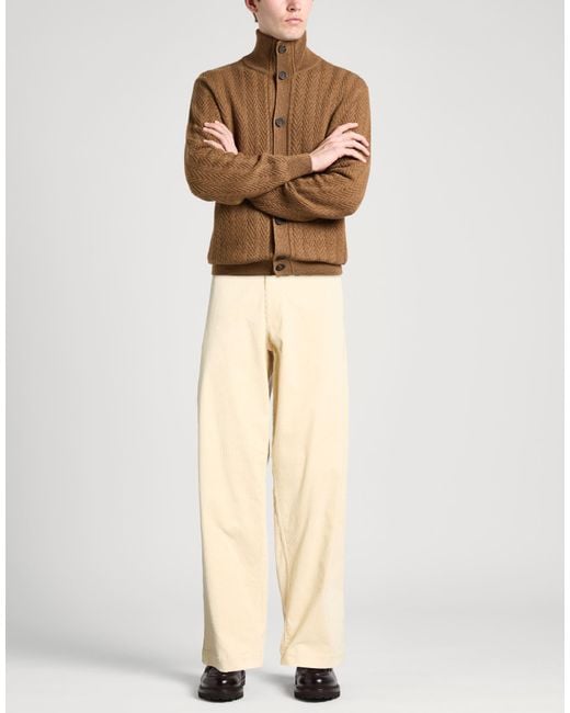 Emporio Armani Natural Ivory Pants Cotton, Elastane for men