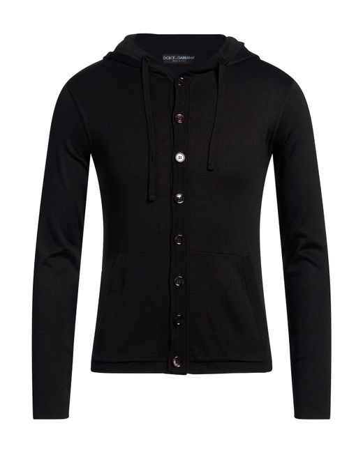 Dolce & Gabbana Black Cardigan Silk for men