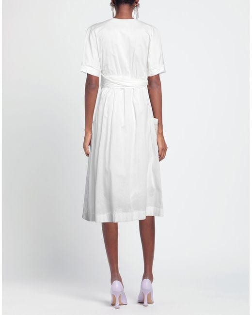 Maliparmi White Midi-Kleid