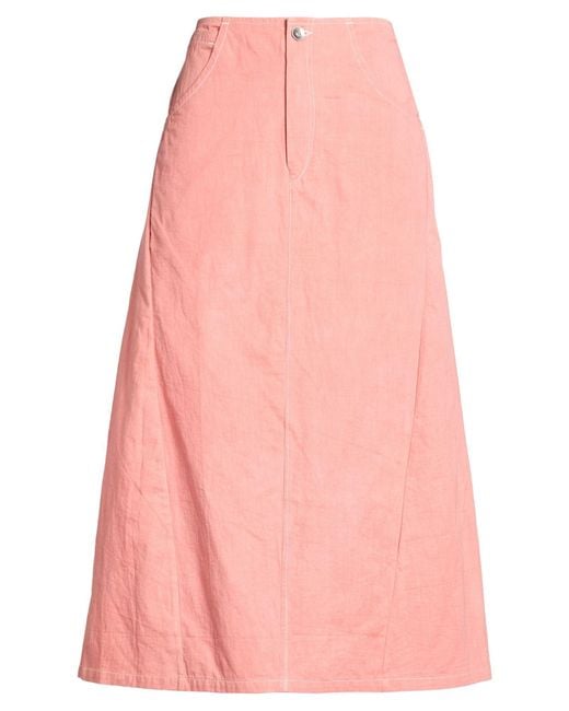 STORY mfg. Pink Midi Skirt Organic Cotton