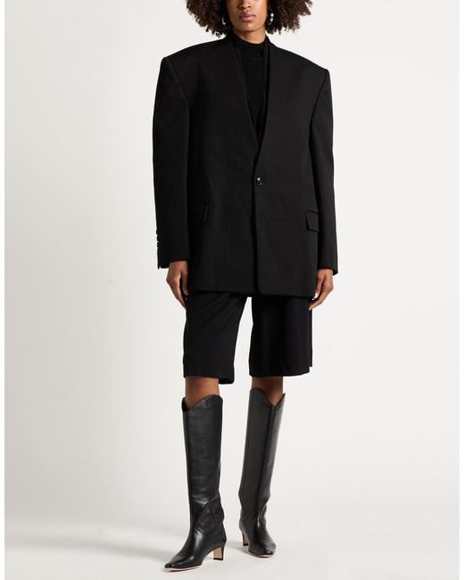 Ann Demeulemeester Black Blazer Cotton, Acetate, Viscose