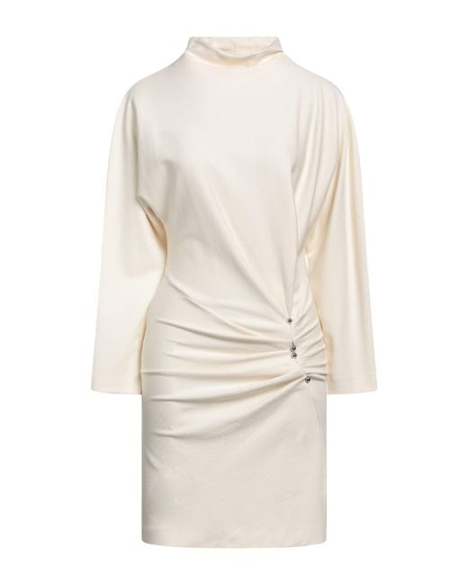 Dondup White Mini Dress Viscose, Polyamide, Elastane