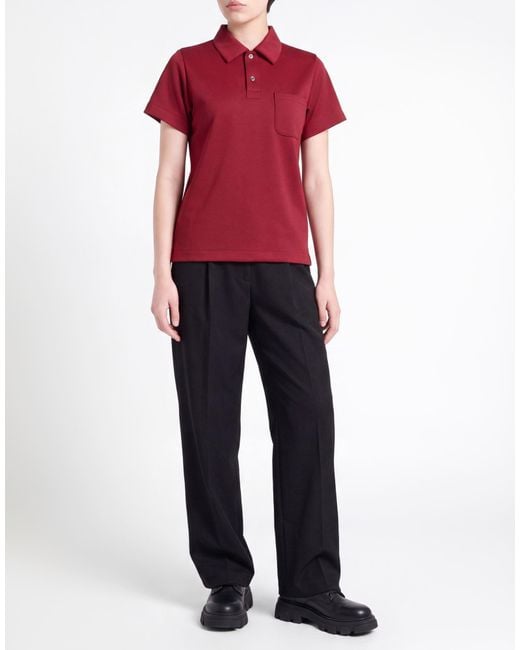 Comme des Garçons Red Polo Shirt Polyester