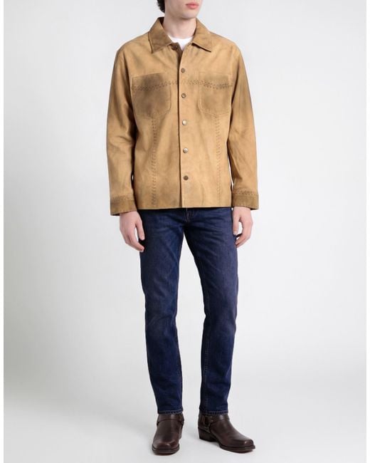 Guess Natural Jacket Leather for men