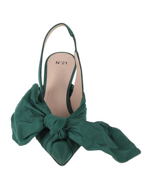 N°21 Green Pumps Textile Fibers