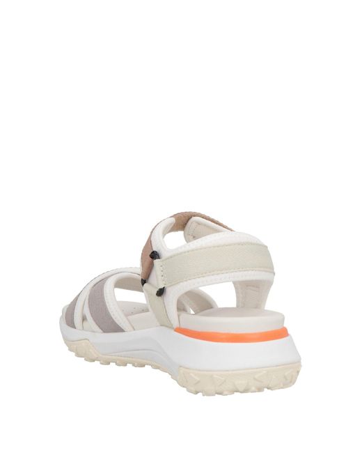 Geox White Light Sandals Textile Fibers