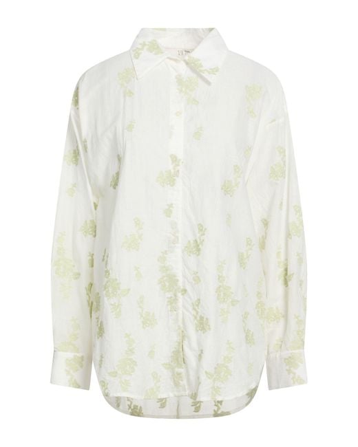 19.70 Nineteen Seventy White Shirt Cotton, Polyester