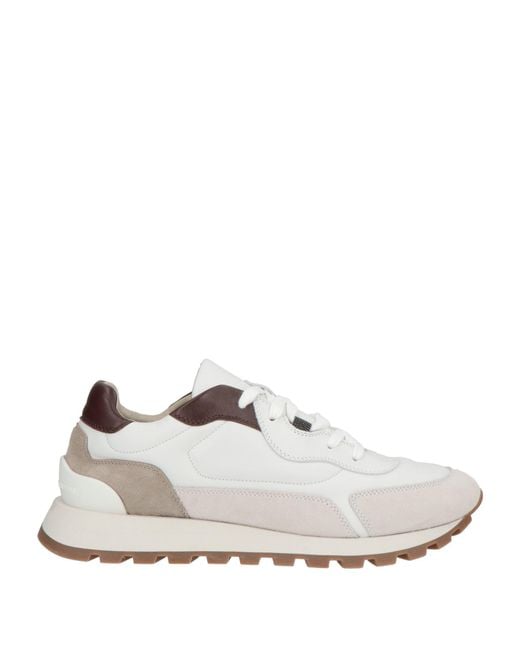 Brunello Cucinelli White Light Sneakers Leather