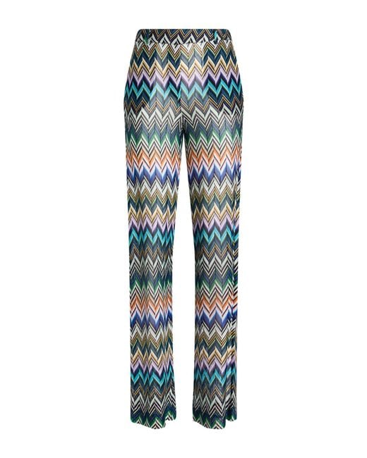 Missoni Blue Pants Viscose
