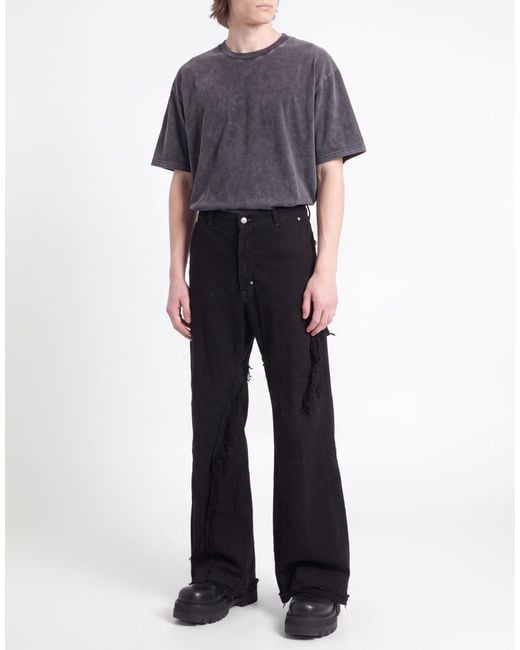Rick Owens Black Pants Cotton for men