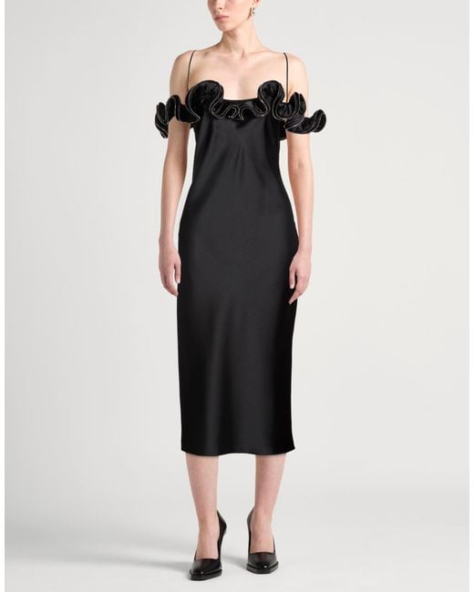 Coperni Black Midi Dress Polyester