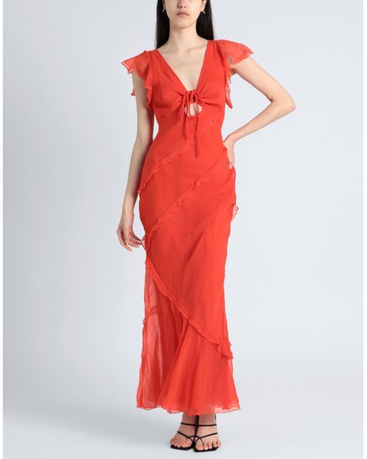 TOPSHOP Red Maxi Dress