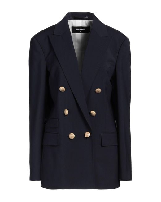 DSquared² Blue Blazer Virgin Wool