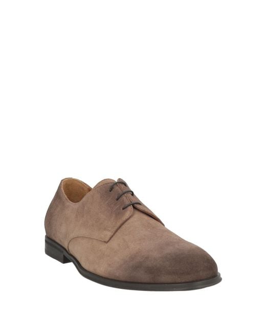 Doucal's Brown Lace-Up Shoes Leather for men