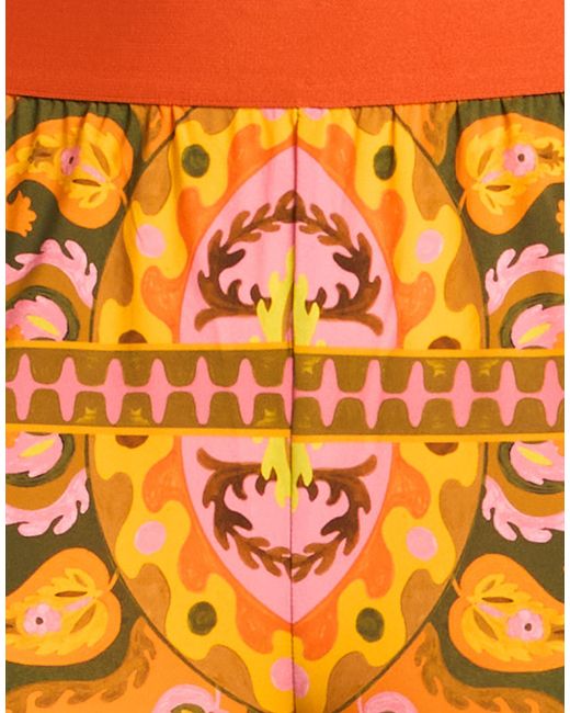 Maliparmi Orange Pants Polyamide, Elastane